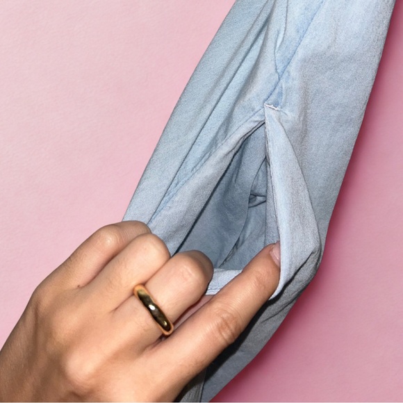 Old Navy | Maternity Chambray Dress with Pockets | Size XS - Picture 3 of 4